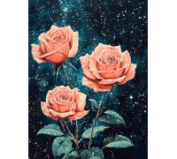 Flower Diamond Painting Kits for Beginners Adults,5D DIY Plants 7 Diamond Art Kits,Round Full Drill AAA Gem Art Crafts, DIY Painting by Numbers Home Wall Decor Gifts for Women 30x40cm Ja0z-258