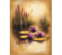 Flower Diamond Painting Landscape Diamond Art Kits Adults Beginners DIY 5D Full Drill Square Gem Crystal Art Rhinestone Embroidery Paintings Crafts Picture Kits for Home Wall Decor Gift 70x95cm s1-3A