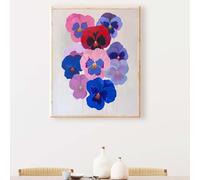 Flower Diamond Painting Pink Diamond Art Accessories 5D Round Full Drill Sequin Art Cross Canvas Painting Pictures Kits for Adults Beginners for LIiving Room Home Wall Decor Gifts 36×48 inch PJY9 4-2