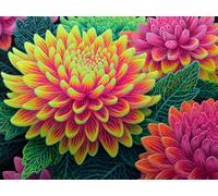 Flower Diamond Painting Plant Diamond Art Kits Aldult, DIY Full Drill Crystal Art Painting by Number for Beginners, 5D Embroidery Arts Crafts Pictures for Office Room Home Wall Decor 8x12in h-884