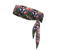 Flower Diamond Painting Print Headbands Soft Unisex Adjustable Headwraps, Hair Athletic Bands For Running, Tennis, Sports