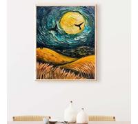 Flower Diamond Painting Sunflower Diamond Art Accessories 5D Round Full Drill Sequin Art Cross Canvas Painting Pictures Kits for Adults Beginners for LIiving Room Gifts 39×53in/100×135cm PJY9 F-B
