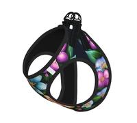 Flower Diamond Paintings Print Pet Leash Vest,Breathable Mesh Pet Harness, Reflective For Small Medium Dogs Safe Easy Walking