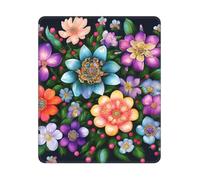 Flower Diamond Paintings Print Rectangle Mouse Pad, Non-Slip Rubber Base Mouse Pad, 12 X 10 In