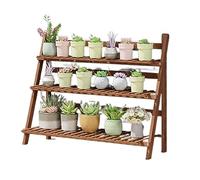 Flower Display Stand Flower Display Stand With Bucket Multi-Layer Metal Plant Stand,Bamboo Plant Stand 3 Tier Flowerpot Display Rack for Indoor and Outdoor Tall Plant Stand for Corner Simple
