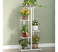 Flower Display Stand Flower Display Stand With Bucket Multi-Layer Metal Plant Stand,Plant StandsMetal Plant Stand, 3/4/5/6/7/8 Tier Plant Shelf, Tiered Plant Ho(White 5 Tier)
