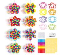 Flower DIY Paper Cutting Window Stickers Mini Suncatcher Decorations Handmade Holographic Craft Kit Decorations for Classroom Party Wall Hanging Ornaments for Children Arts and Crafts