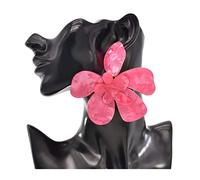 Flower Drop Earrings Double Petal Earrings Women Exaggerated Plant Stud Earrings Women Earrings