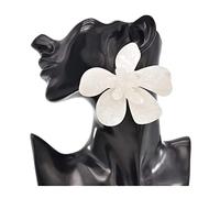 Flower Drop Earrings Double Petal Earrings Women Exaggerated Plant Stud Earrings Women Earrings