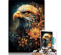 Flower Eagle Puzzles 1000 Pieces for Teenagers,Help The Brain Exercise Addictive Toys to Cultivate Patience Unique Challenge Game (38x26cm)