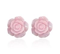 Flower Earrings for Women Bohemian Cute Sparkly Rose Flower Earrings Party Prom Dresses Accessories Dainty Trendy Jewelry Gifts, L, Zinc, No Gemstone