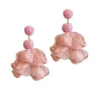 Flower Earrings - Summer Stylish Ear Jewelry, Bohemian Drop Earrings, Elegant Floral Dangle Studs, Botanical Statement Jewelry, Fashion Accessory for Women Girls Ladies Wives Brides Daily Wear Wedding