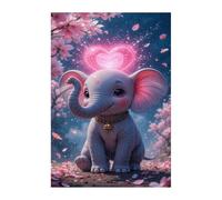 Flower Elephant Jigsaw Puzzles for Adults 150, Fun Challenging Educational Games, Difficult Jigsaw Puzzles for Adults, Puzzle 150 Pieces