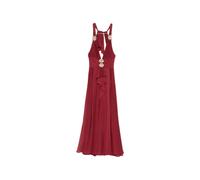 Flower-Embellished Ruffled Maxi Dress - female - Babylon - Gowns - Red - L - Dresses L