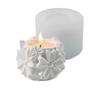 Flower Embossed Silicones Tealight Holder Molds Carved Silicone Candlestick for Epoxy Resin Holder Silicone