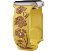 Flower Engraved Bracelet Compatible with Apple Watch Bands for Women 40mm 41mm 38mm 44mm 45mm 42mm 49mm for iWatch Band Series Ultra/SE/9/8/7/6/5/3/2/1