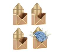 Flower Envelope Box - 4 Large Flower Packaging Bags, Waterproof Wrapping Paper Holder, Cardboard Structure, Flower Display Box for Wedding, Birthday, Christmas, Mother's Day, as a Gift