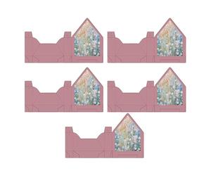 Flower Envelope Box - 5 Pieces in the Shape of a Bag for Flowers Folding, Envelope for Saint | for Valentine's Wedding Engagement Birthday Graduation and Mother's Day