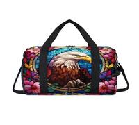 Flower Ethnic Eagles Sport Duffel Bag with Shoes Compartment Overnight Weekender Bags Travel Gym Luggage Organizer for Women Men Kids Girls Boys