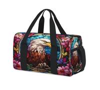 Flower Ethnic Eagles Sport Duffel Bags for Kids Girls Boys Women Men Overnight Weekender Travel Bag Tote Carry Gym Casual Duffel Bags