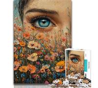 Flower Eyes 1000 Piece Jigsaw Puzzle for Adults Teens,Decompressing Intellectual Educational Toy Birthday Present,Gifts,Wall Art (75x50cm)