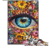 Flower Eyes 1000 Piece Jigsaw Puzzles for Adults Gifts, Toys Educational Games Stress Relieving Wishlist with Santa Claus (26x38cm)