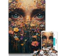 Flower Eyes 1000 Pieces Jigsaw Puzzle for Adults& Teens,Help The Brain Exercise Addictive Toys to Cultivate Patience Suitable for Couples (75x50cm)
