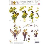Flower Fairies 8 Ragwort & Violet Fairies by Cicely Mary Barker 3d Decoupage Sheet