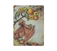 Flower Fairies of The Autumn Vintage Poster Metal Tin Sign Art Wall Plaque Decor Retro Iron Painting Aluminum Sign for Home Men Cave Bar Coffee Outdoor Garage Decor 12"x16"