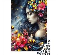 Flower Fairy 1000 Piece Jigsaw Puzzle For Adults Educational Games Stress Relief Puzzle Cultivate The Spirit of Teamwork for The Whole for Women, Gifts for Men 300pcs (40x28cm)