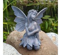 Flower Fairy A Statue Bronze Finish | Nymph Indoor + Garden Decoration Ornament