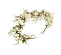 Flower Fairy Croown - 18cm/7.09 inches Flower Croown Headband, Artificial Floral Wreath, polyester Adjustable Headpieces, Photo Prop Hair Accessories for Wedding Holiday travel and vacation