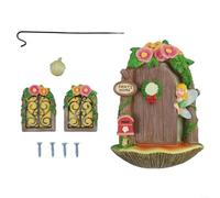 Flower Fairy Resin Mailbox Doors and Window Decorations Designed to Add Charm to Garden Landscapes and Indoor Miniature Scenes