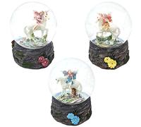 Flower Fairy Riding Unicorn Snow Globe Waterball