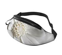 Flower Fanny Pack for Men Women, Waterproof Sports Waist Bag Fashion Belt Bag Crossbody Bags Hip Bum Bag with Adjustable Strap Large Sling Bag Purse for Travel Hiking