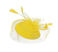 Flower Feather Headband Fascinator Fascinators Headwear Mesh Ribbons Feathers on a and Forked Clip Cocktail Tea Party for Girls Women Women, Net Hat