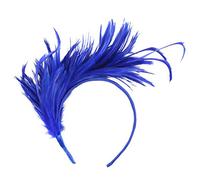 Flower Feather Headband Fascinator Hat Women's Fascinators Tea Party Headwear with Clip Head Band for Girls & Women Wedding Races Weddings Hoop Ladies Day Ascot