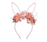 Flower Feather Headband Fascinator Ladies Easter Cute Party Kids Floral Headband Dress Up (One Size)