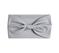 Flower Feather Headband Fascinator Women Wide Version Big Stretch Yoga Sports Headband Solid Color Knit Rib Hair Accessories (Light Gray, One Size)