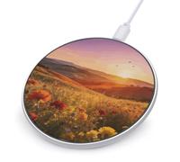 Flower Field Flying Song Round Fast Wireless Charging Pad