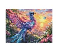 Flower Field Peacock 500 Piece Jigsaw Puzzle Cute Pets Warm The Heart For Men Educational Decompression Adults Anxiety Memory Care Mothers Valentines Gift Sturdy Paperboard 500 PCS