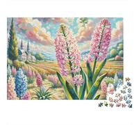 Flower Field Rural Landscape 1000 Piece Jigsaw Puzzle Paper for Adults Relaxing Family Decor Gift 52x38cm/1000pcs