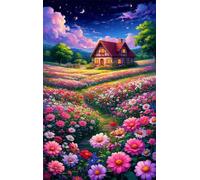 Flower Fields Jigsaw Puzzles for Adults 500 Piece Challenging Puzzle Games, Difficult Hard Jigsaw Puzzles for Man and Woman, 500 Pieces Puzzles for Adults