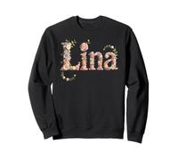 Flower First Name LINA Cottagecore Girl Nametag Sister Sweatshirt