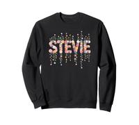 Flower First Name STEVIE Personalized Girl Birthday Party Sweatshirt