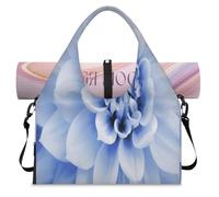 Flower Floral Dahlia Sports Duffel Bag for Women Men Weekend Overnight Bag with Shoe Compartment Shoulder Tote Luggage Bag for Yoga Gym Travel