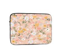 Flower Floral Daisy Shockproof Laptop Sleeve 17 Inch, Oxford Fabric Case With Foam Padding, Lightweight Protective Cover For Pad Notebook, Business School Travel Use