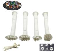 Flower Floral Dotting Tools Set, DIY Graffiti Stamping Dotting Pens & 3D Printed Art Stamp Pen, Flowers Leaves & Cat Paw Patterns for Dot Painting (Style C)