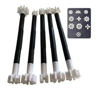 Flower Floral Dotting Tools Set, DIY Graffiti Stamping Dotting Pens, 3D Printed Art Stamp Pen, Flowers, Leaves, Cat Paw Patterns, Dot Painting Template (Type A)