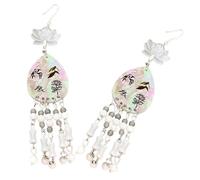 Flower Flower Charm Earrings, Inspirational Modern Acrylic Texture, Perfect for Everyday or Party Wear, Unique National Style Jewelry, フリーサイズ